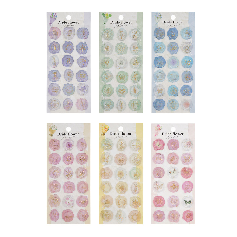 Набор наклеек-штампов для творчества, 9х20,5см, пластик, 6 дизайнов, арт.№ 503-565