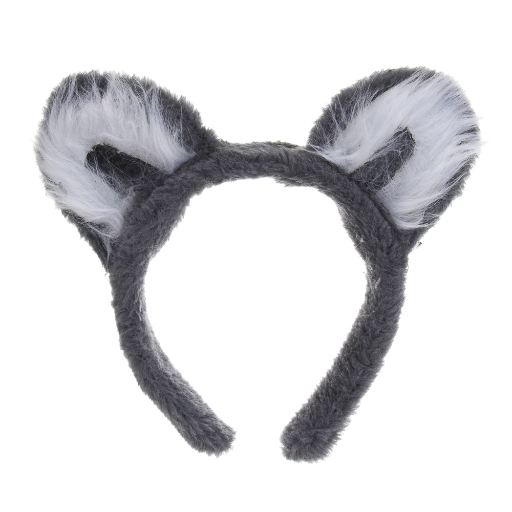 СНОУ БУМ Ободок "Кошачьи ушки", диаметр 10см, пластик, полиэстер, арт.№ 343-152