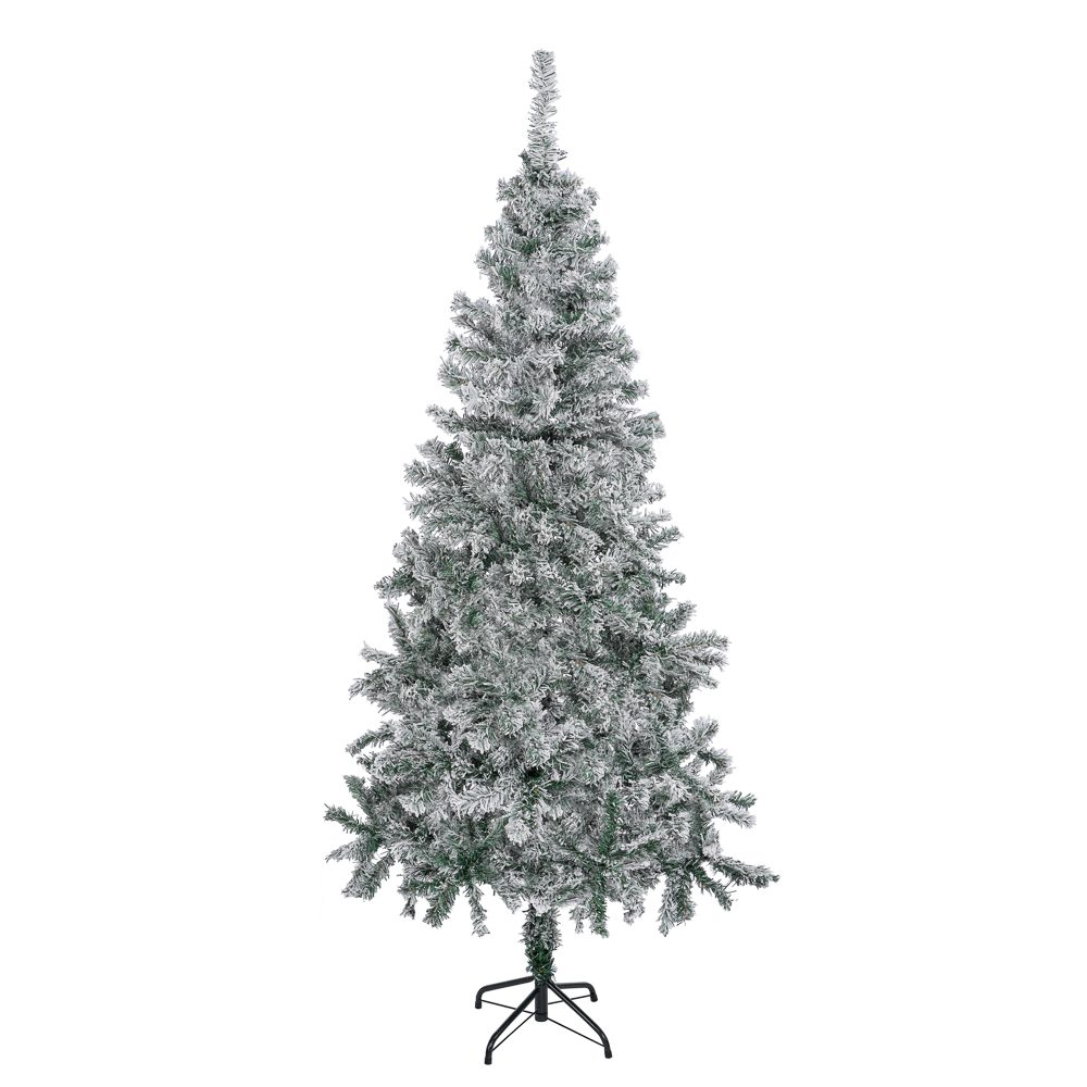 Ель 180 см, 380 веток, снежная, флокирование, ПВХ, 26-19, арт.№ 385-415