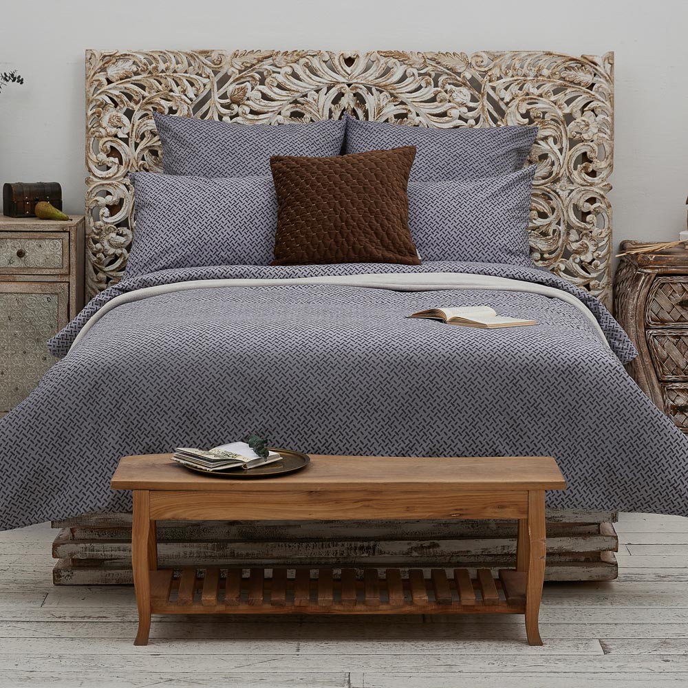 PROVANCE Простыня на резинке 160х200х20см, 100% хлопок, поплин, серый, арт.№ 432-130