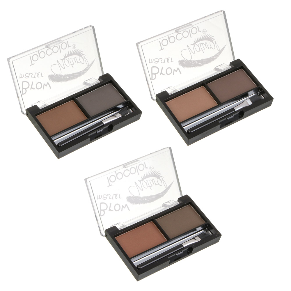 Тени для бровей 2-х цветные тм Topcolor, 5 гр, TC005, арт.№ 330-588