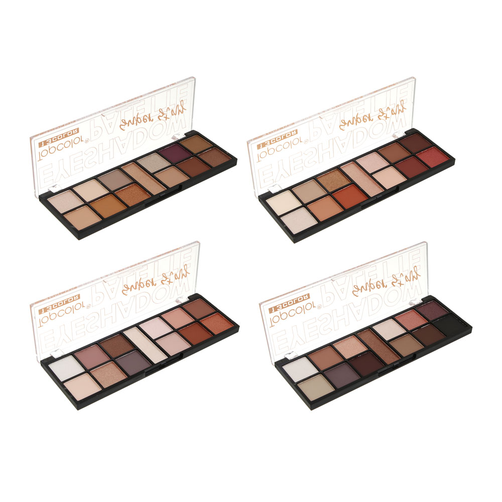 Тени для век матовые и сияющие 13 цветов тм Topcolor, 15,6 гр, TC3066, арт.№ 330-589
