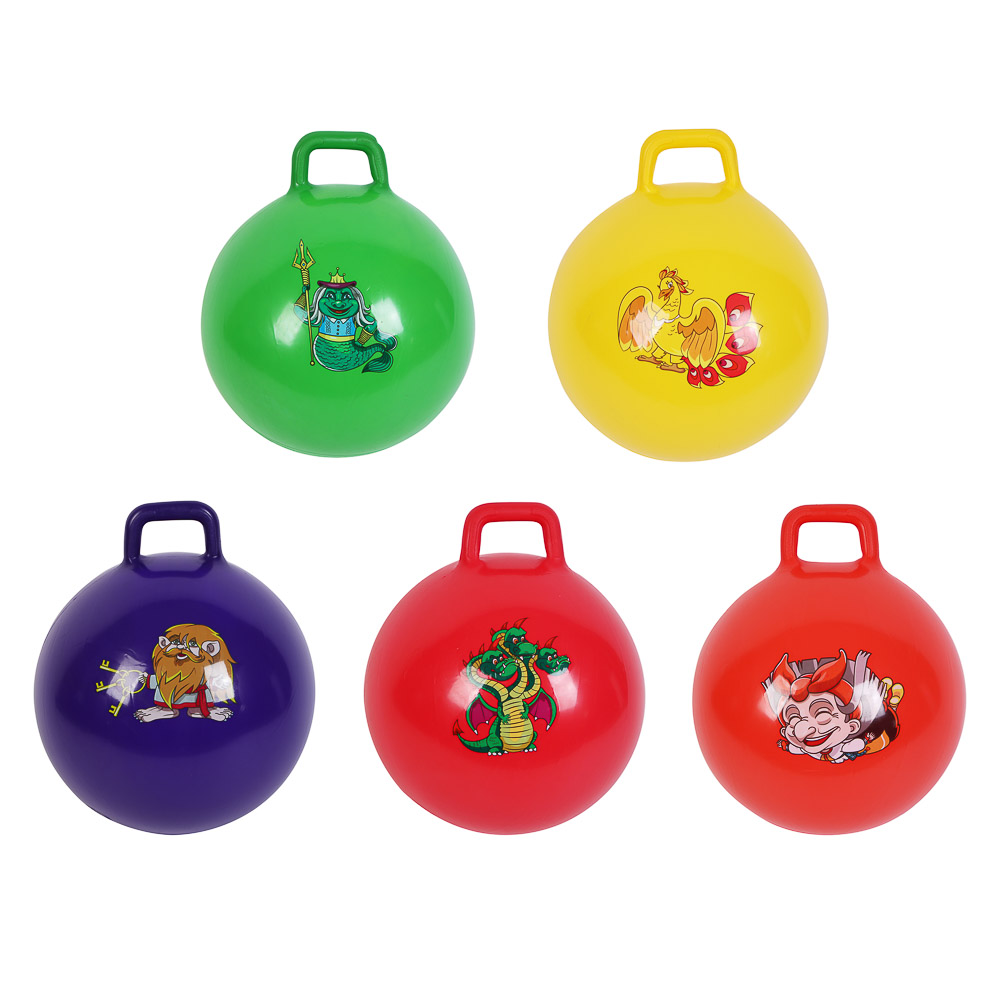 Мяч-прыгун с ручкой тм BY SPORT, d50см, 400г, ПВХ, 5 цветов, арт.№ 139-014