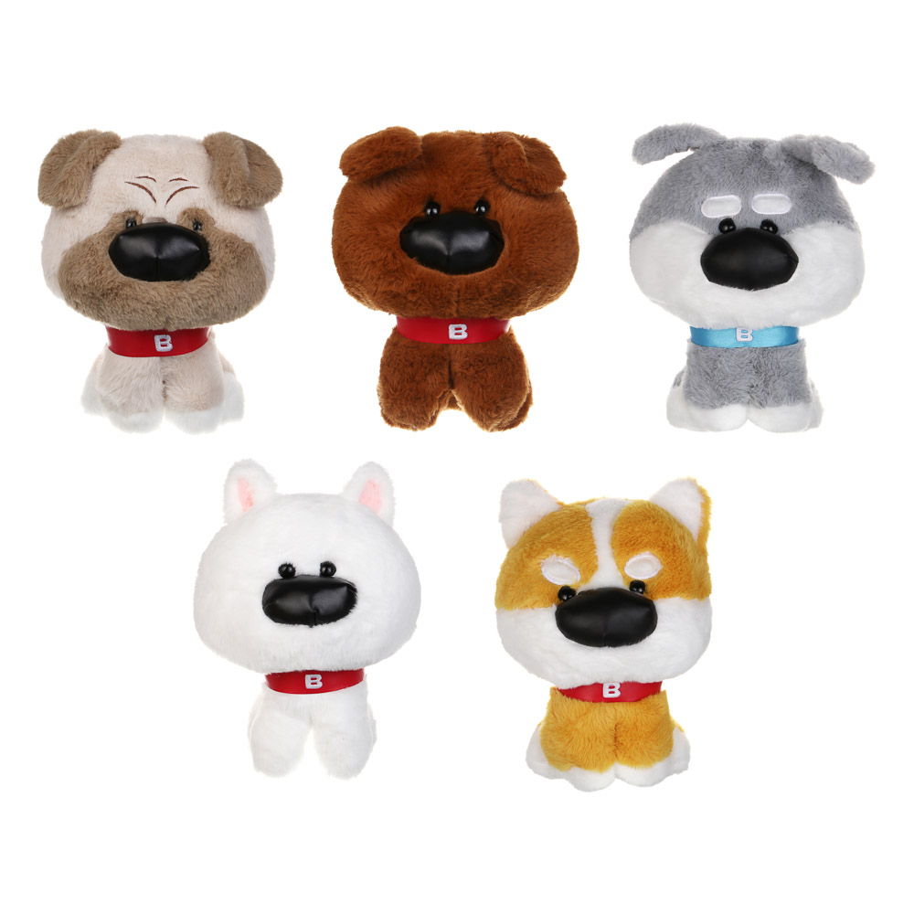 Игрушка мягкая "Собакен", полиэстер, ИГРОЛЕНД, 3+, 1811-22, арт.№ 264-559