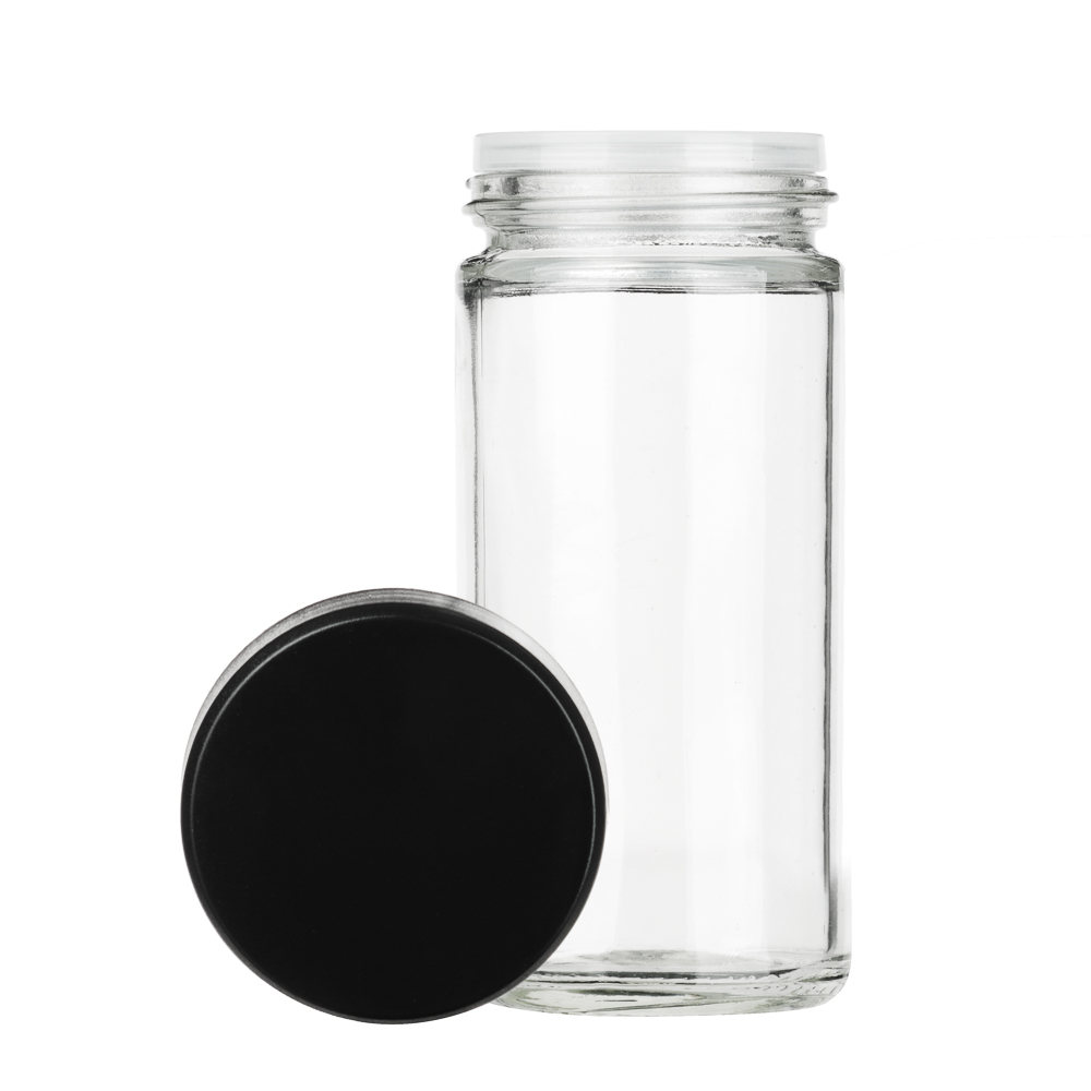 SATOSHI Набор банок для специй 12шт на подставке, 20х20х22см, стекло+ABS пластик, черный, арт.№ 828-333