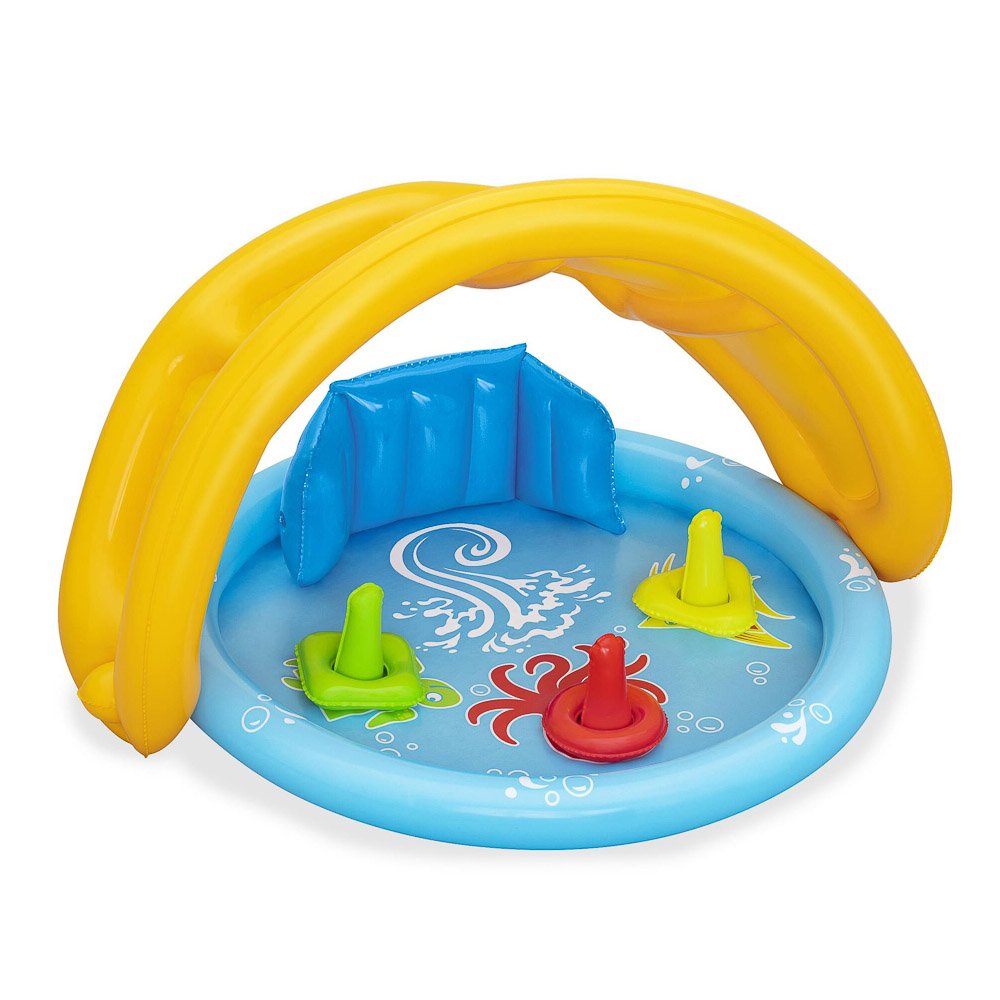BESTWAY Бассейн с тентом для малышей LIL' SEASHAPES, 115x89x76см, до 3-х лет, 52568, арт.№ 013-076