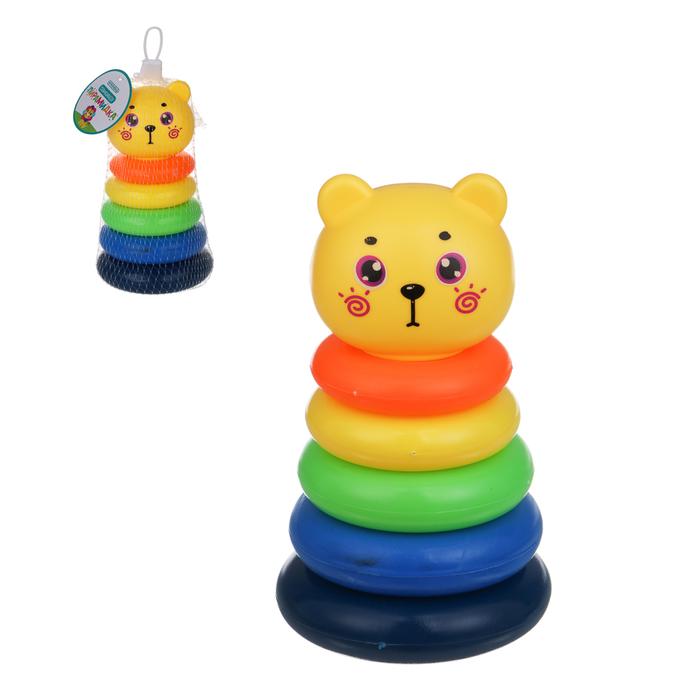 Развивающая пирамидка ИГРОЛЕНД, PP, 17,5х10х10см, арт.№ 270-063