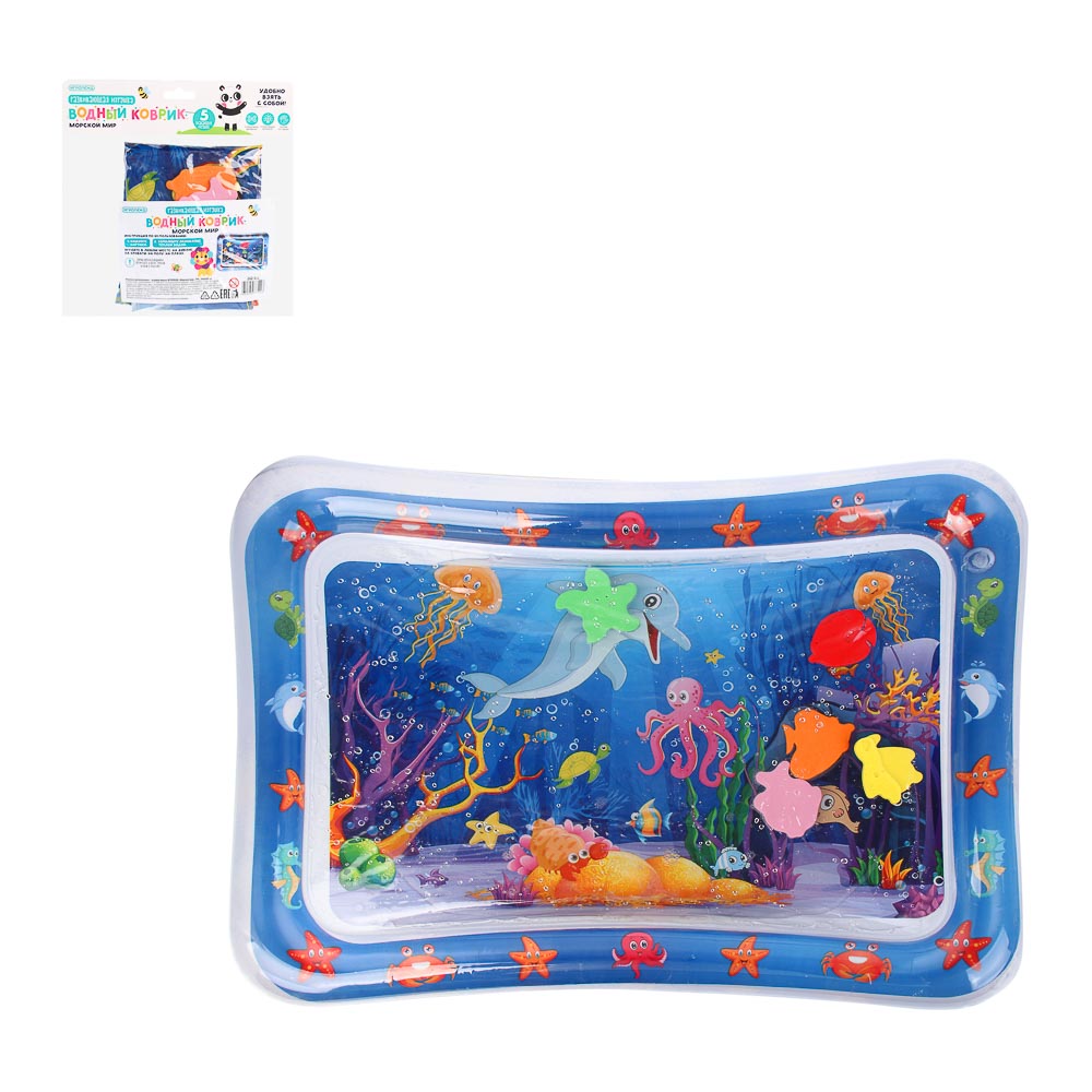 Игрушка развивающая водный коврик ИГРОЛЕНД "Морской мир", PVC, 50х69х8см, арт.№ 262-556