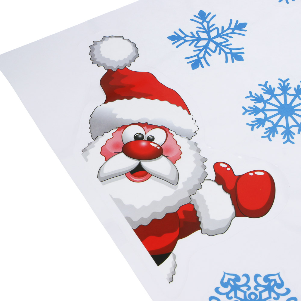 СНОУ БУМ Наклейка декоративная, 47x33 см, ПВХ, 3 дизайна, арт.№ 336-516