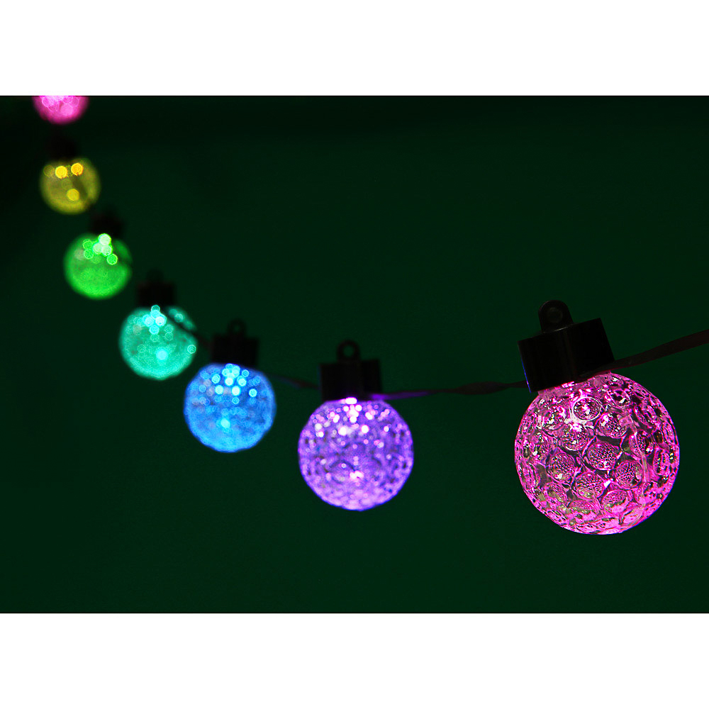 Электрическая гирлянда 9 м INBLOOM, 20 LED, свечение RGB, многорежимная, пульт, APP, USB, 5В, арт.№ 384-122