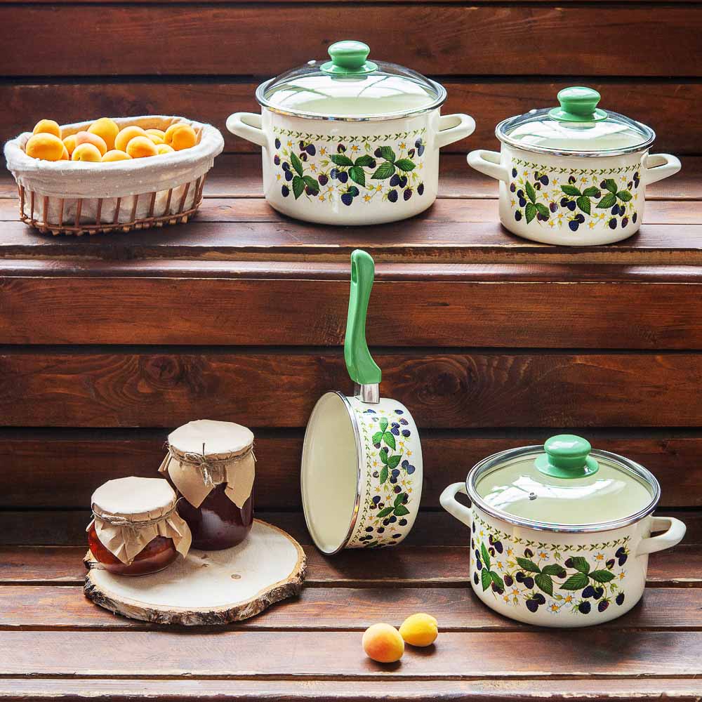 METROT Ежевика Кастрюля эмалированная, 18см, 3,0л купить по цене от 0. ...