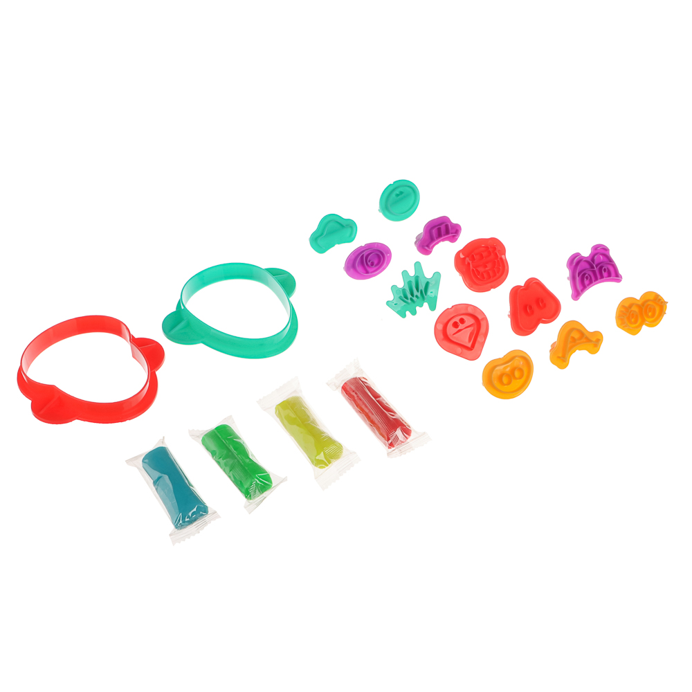 ХОББИХИТ Набор для лепки с формочками, полимер, ABS, 17х21х4см, 4 дизайна, арт.№ 289-001