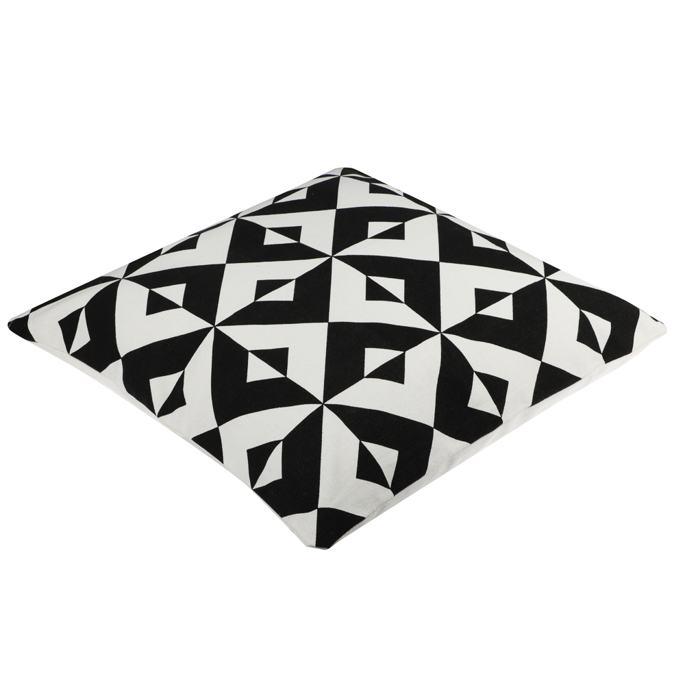 ВСЁГАЗИН Чехол для подушки 50х50см, хлопок, черно-белый, арт.№ 497-048