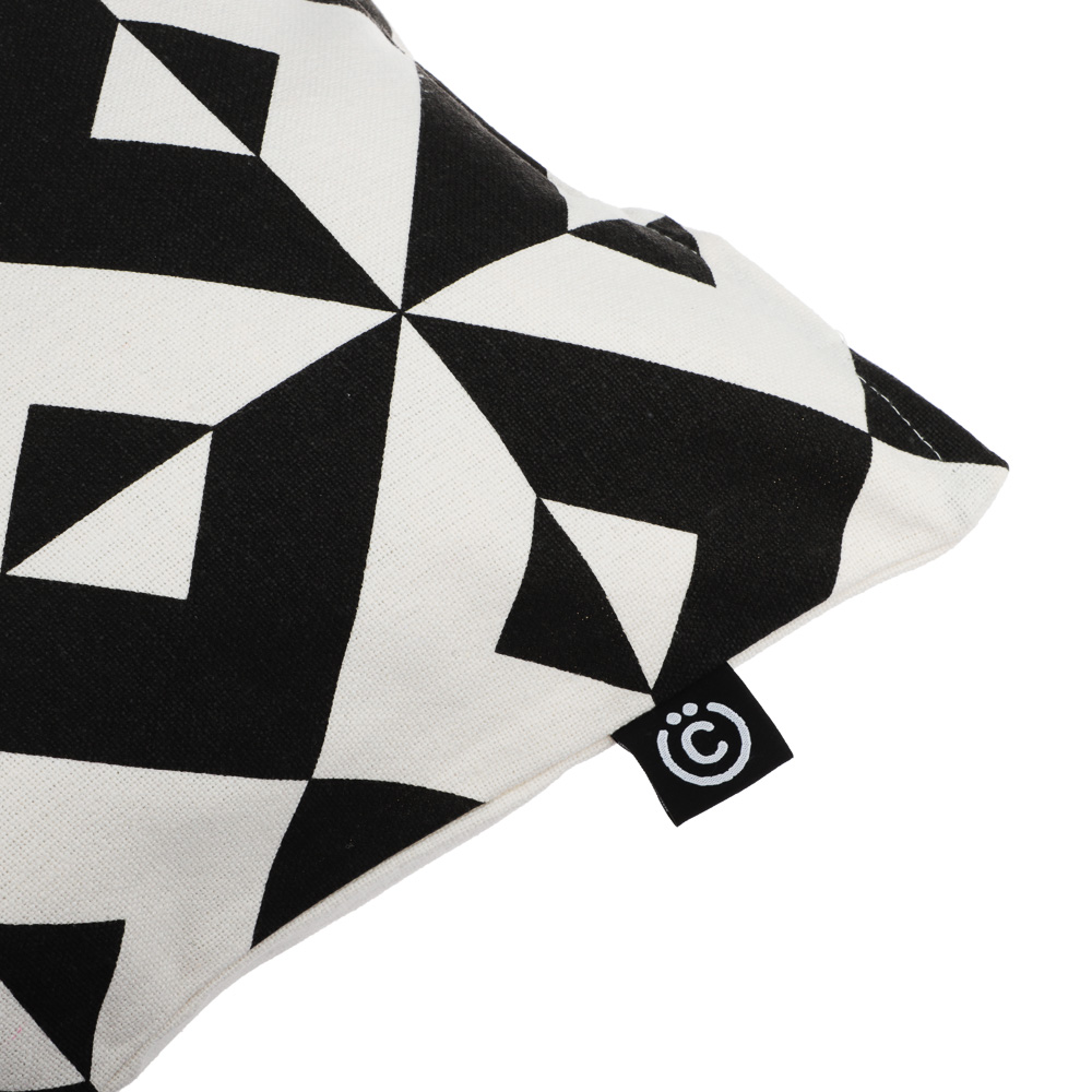 ВСЁГАЗИН Чехол для подушки 50х50см, хлопок, черно-белый, арт.№ 497-048