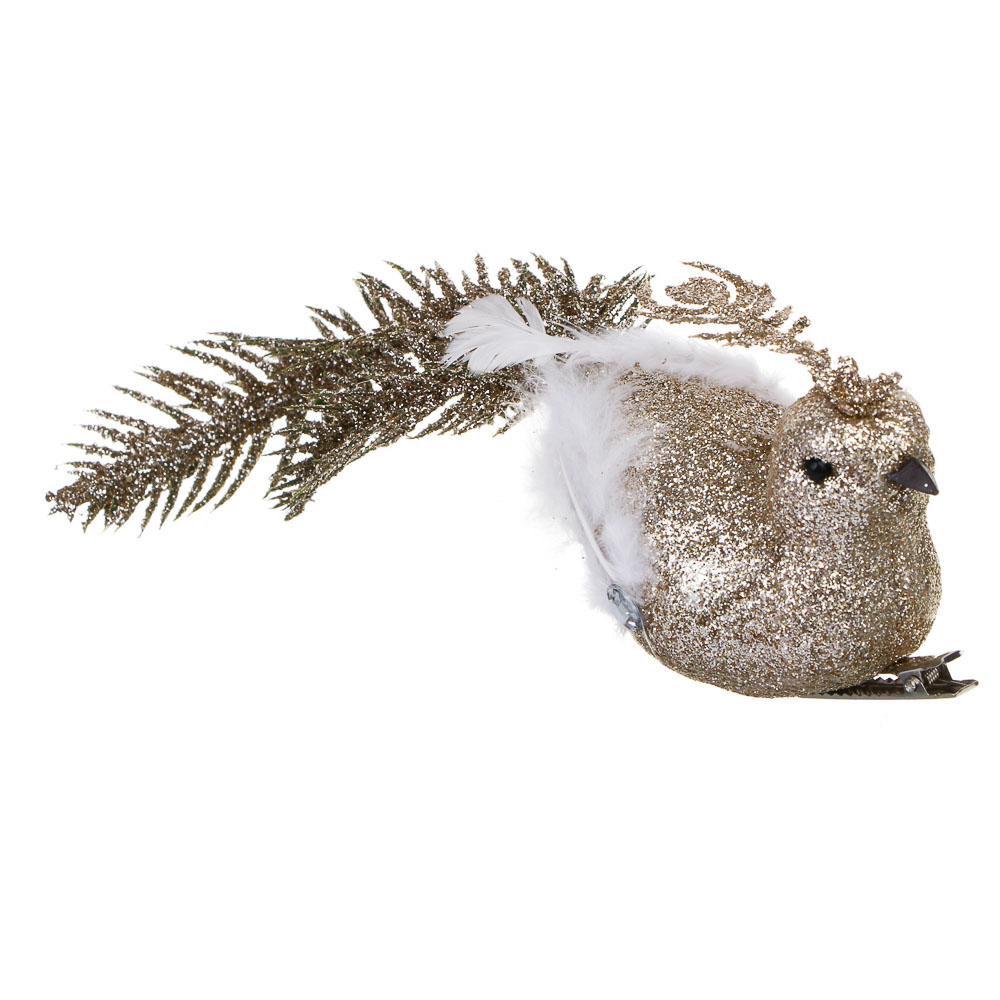 СНОУ БУМ Птица на прищепке 1шт, 5x20 см, пластик, 26-706, арт.№ 397-483