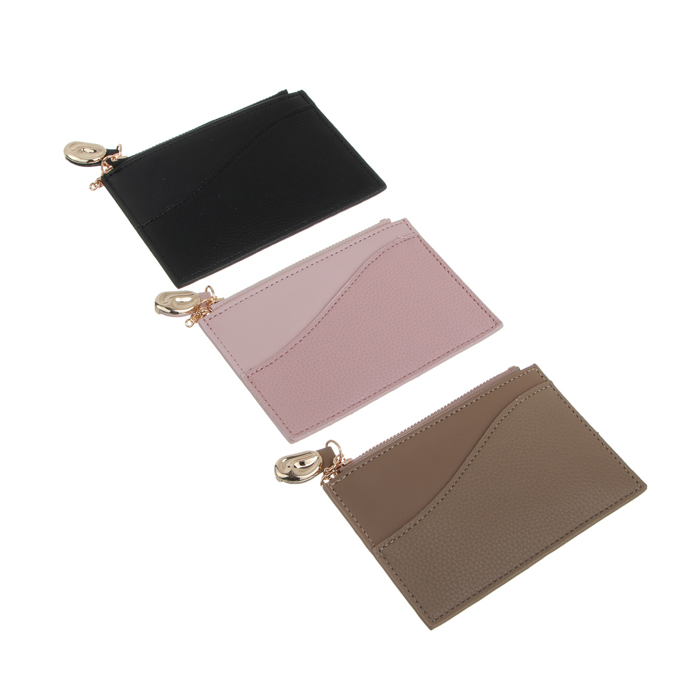 Кардхолдер для карт и купюр на цепочке 4 слота тм ЮL Drop , ПУ, металл, 13,5х9см, 3 цвета, С344-11, арт.№ 303-068