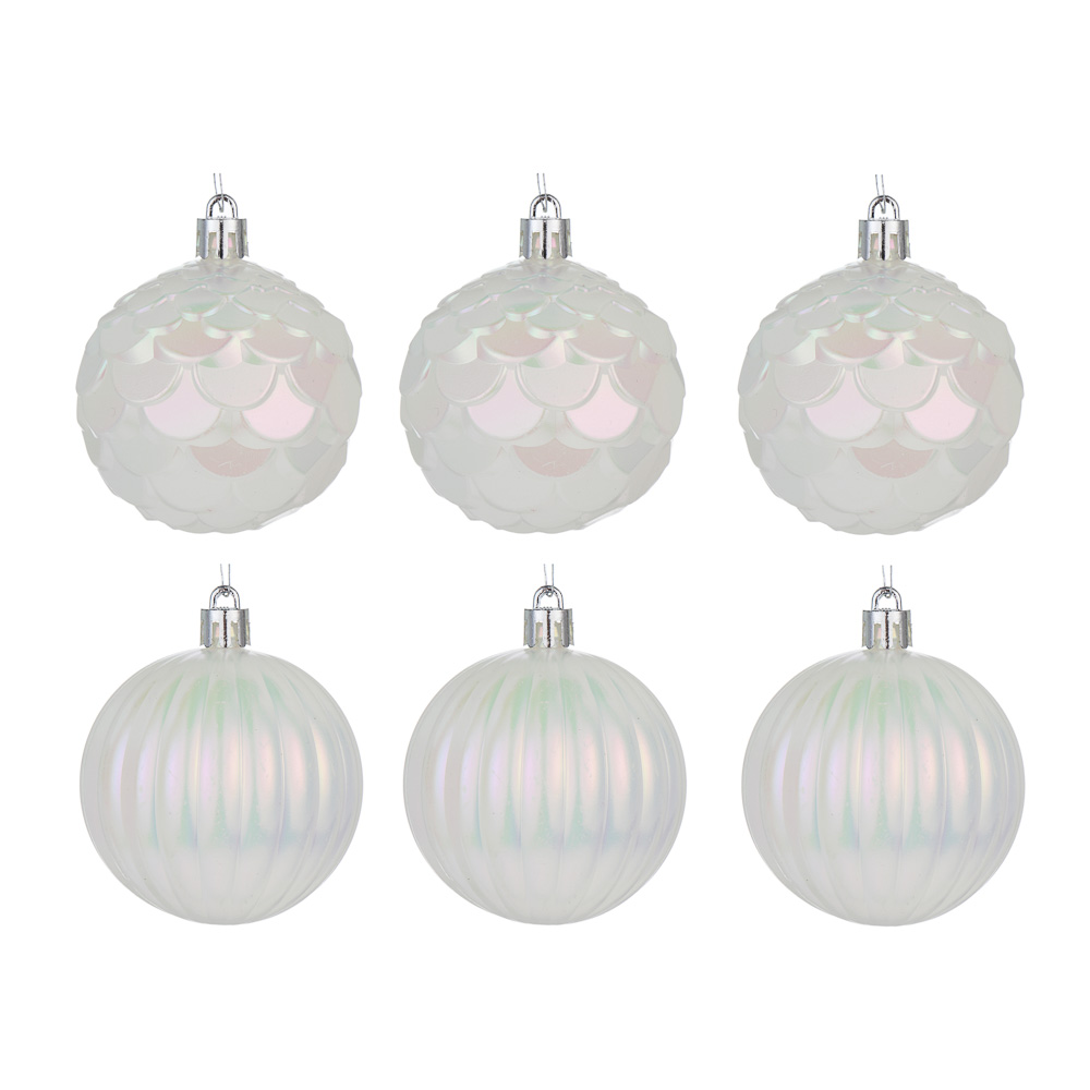 СНОУ БУМ Набор шаров 6 см, 6 шт, белый, 26-152, арт.№ 373-577