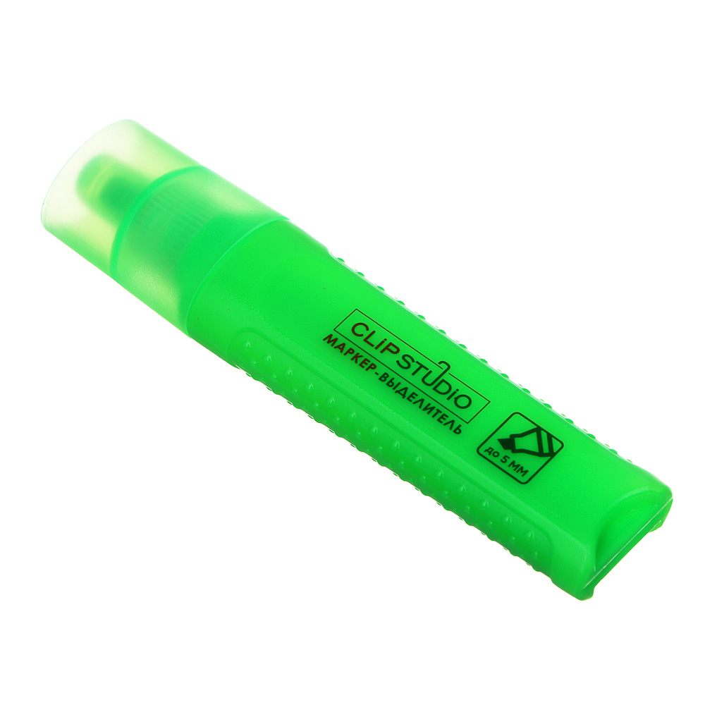 ClipStudio Маркер-выделитель зеленый, плоский корпус, скошенный наконечник, арт.№ 613-129