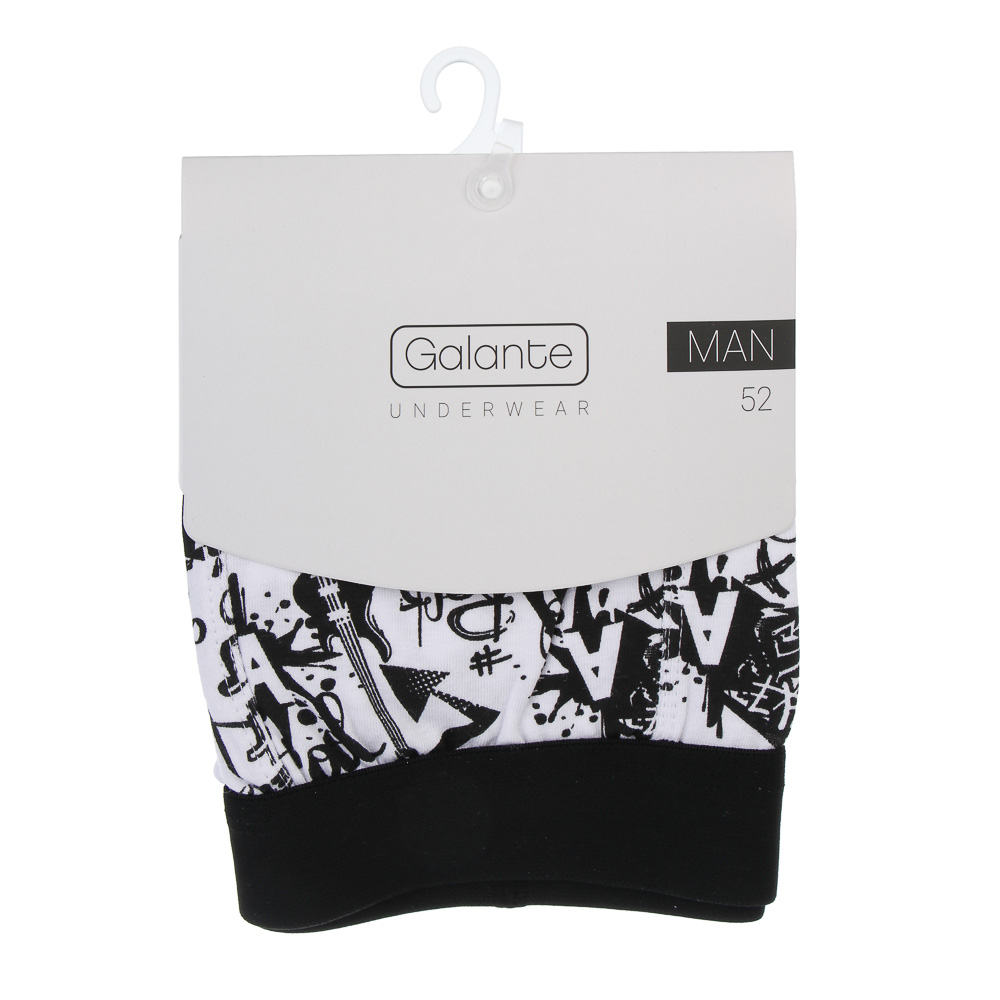 GALANTE Трусы-боксеры мужские с рисунком, р.52, 95% хлопок, 5% спандекс, разноцветные, НБ25-1, арт.№ 331-318