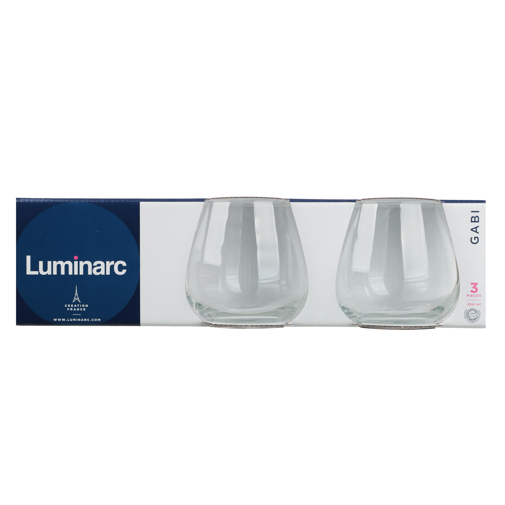 LUMINARC Габи Набор стаканов низких 3шт 350мл, стекло, арт.№ 878-671