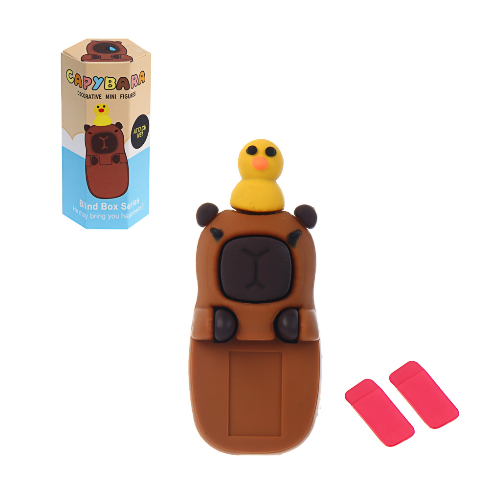 Игрушка сюрприз фигурка на телефон, компьютер, PP, 2,5х2,5х10,1см, микс, 3+, арт.№ 274-299