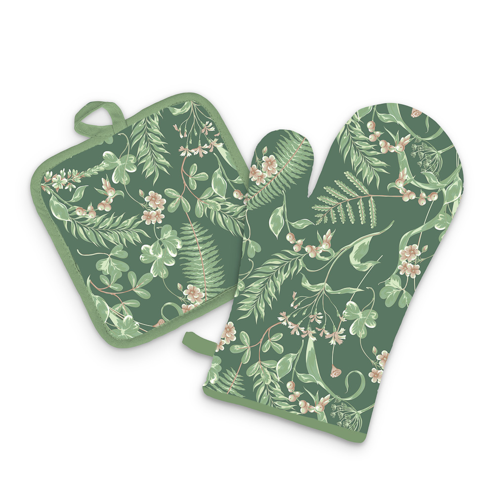 PROVANCE Мосс Прихватка-варежка 17х27 см цветы, 100% полиэстер, 3 дизайна, арт.№ 493-158