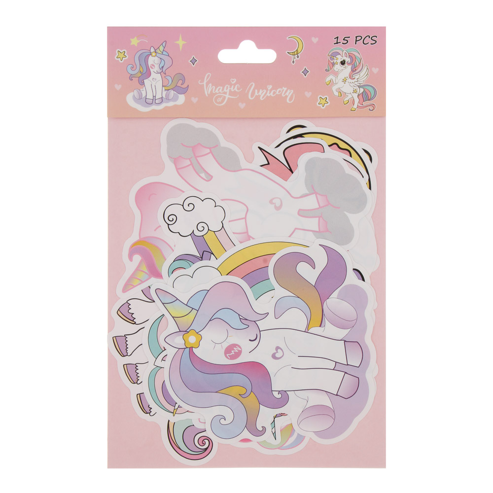 Наклейки "Единорожка", 19х12см., ПВХ, арт.№ 557-105