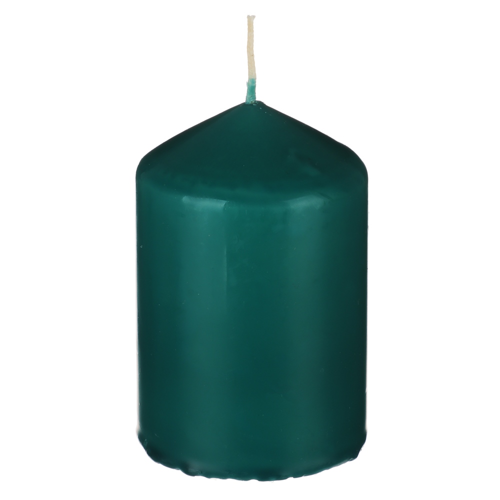 LADECOR Свеча пеньковая, 7х10 см, парафин, цвет зеленый, арт.№ 508-780