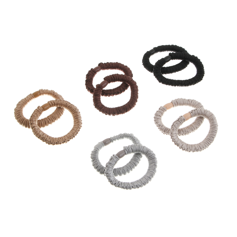 Резинки атласные круглые 2 шт ЮНИLOOK, 5,8 см, 5 цветов, текстиль, арт.№ 322-343