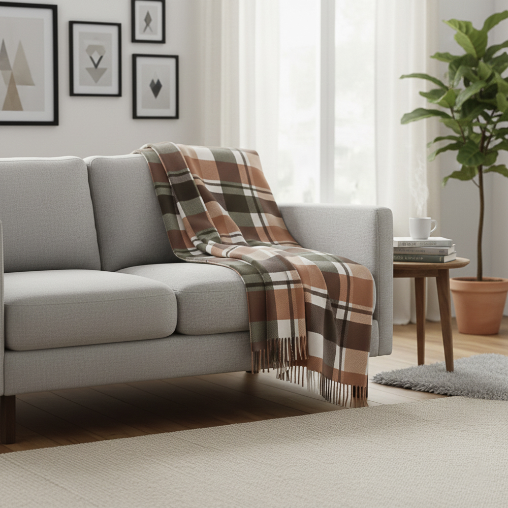 Плед тм PROVANCE Сенса клетка флис, 150х200см, 160 г/м2, 100% полиэстер, 2 дизайна, арт.№ 486-238