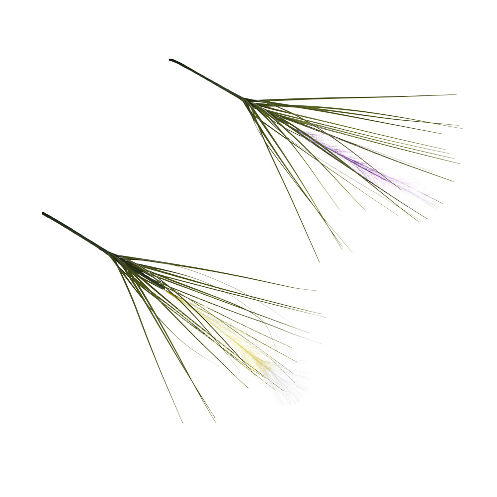 Ветка искусственная декоративная тм LADECO с пампасной травой, длина 70 см, арт.№ 426-017