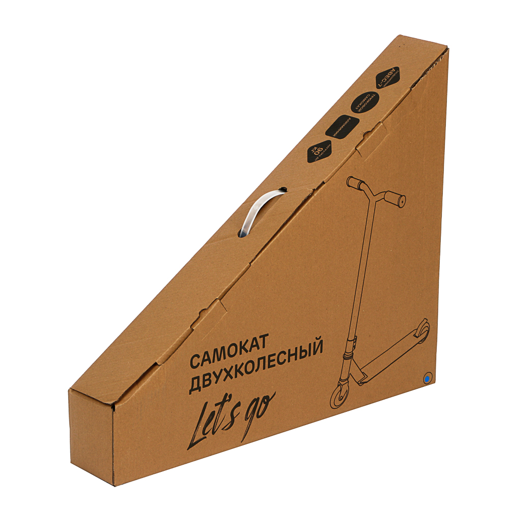 SILAPRO Самокат 2х-колесный, 45х65х84см, колеса D10см TPE+PU, ABEC -7, до 90 кг, алюминий 6061, арт.№ 131-093
