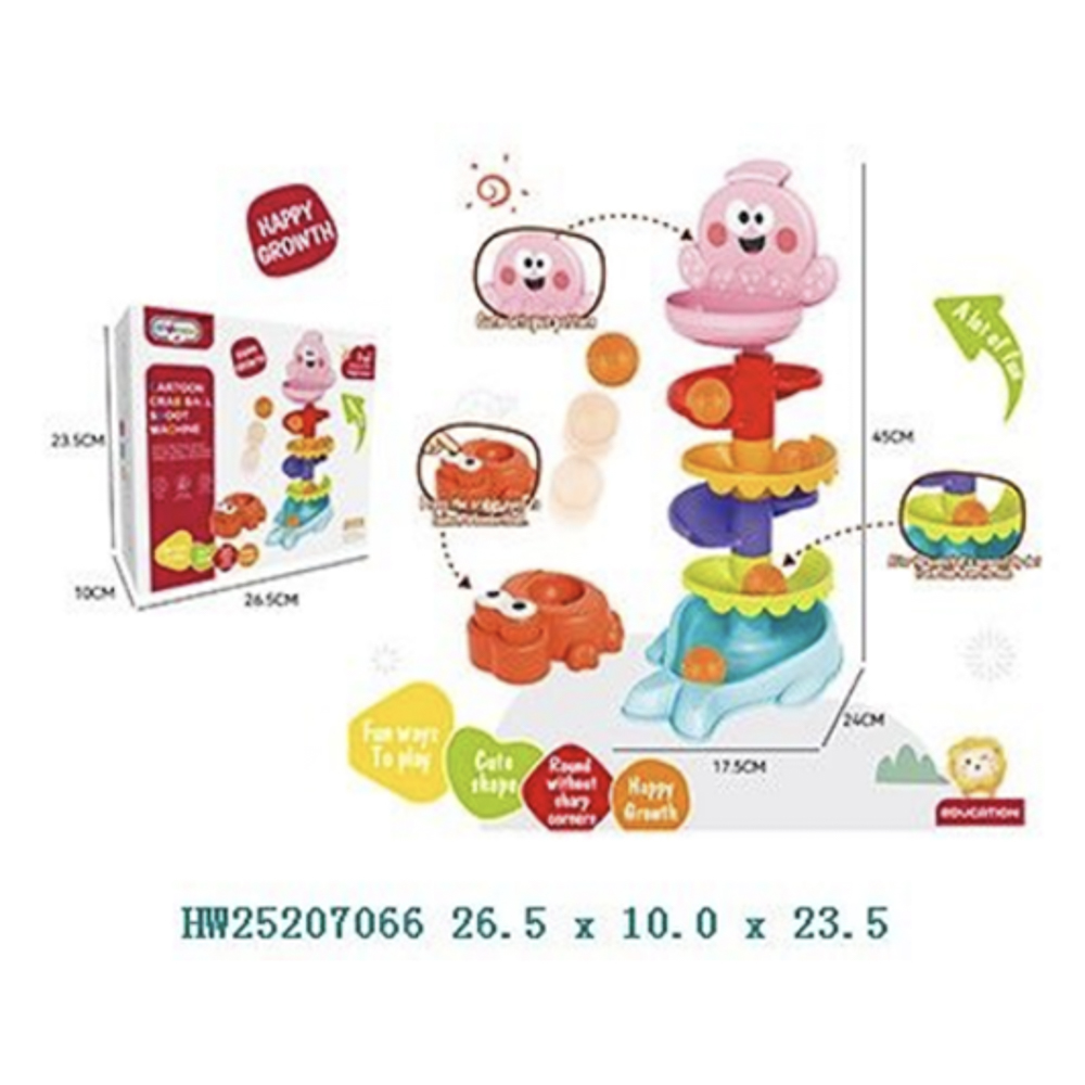 Развивающая игрушка для малышей, лабиринт 6 уровней, 5 шариков, ABS, РР, арт.№ 262-574