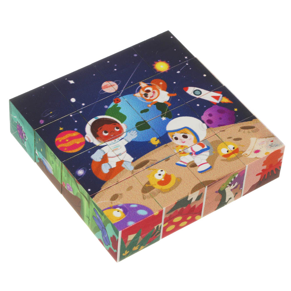 Развивающая игрушка для малышей "Кубики", ИГРОЛЕНД, 16 кубиков, ABS, РР, арт.№ 262-576