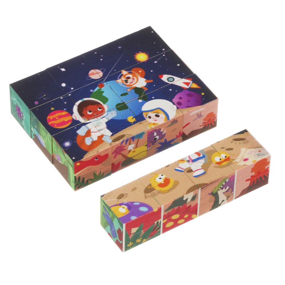 Развивающая игрушка для малышей "Кубики", ИГРОЛЕНД, 16 кубиков, ABS, РР, арт.№ 262-576