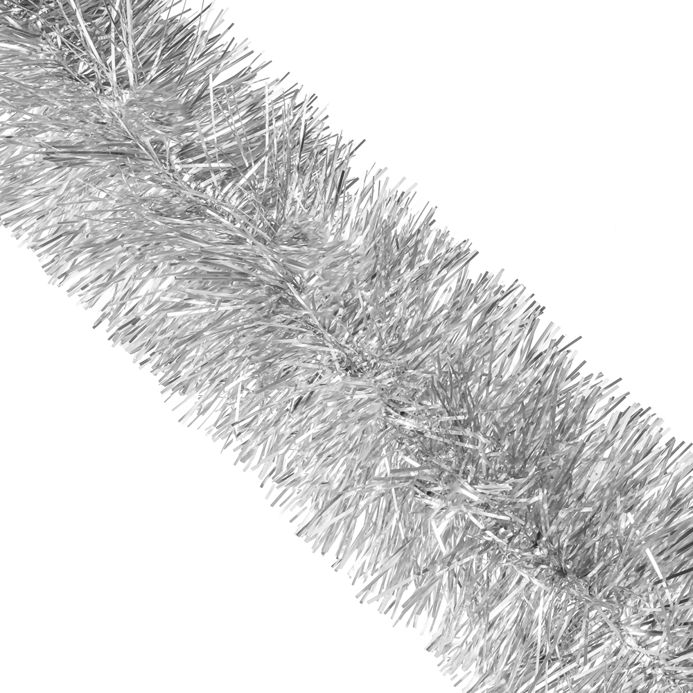 СНОУ БУМ Мишура Норка 13x200см, ПЭТ, серебро, арт.№ 377-810