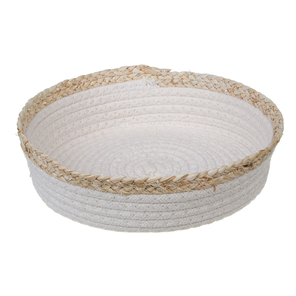 Органайзер для мелочей, 24x24x6см, веревка, солома, арт.№ 597-295