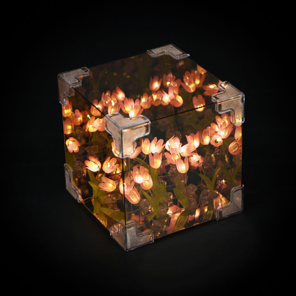 Ночник 3d с тюльпанами, 10х10см, пластик, 3хAG13, 3 вида, арт.№ 171-025