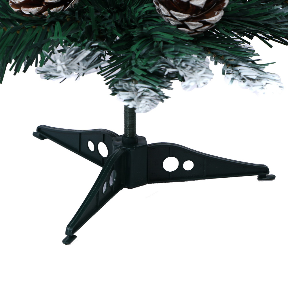 Ель искусственная с заснеженными кончиками и шишками 60см, 71 ветка, ПВХ, 26-24, арт.№ 385-420