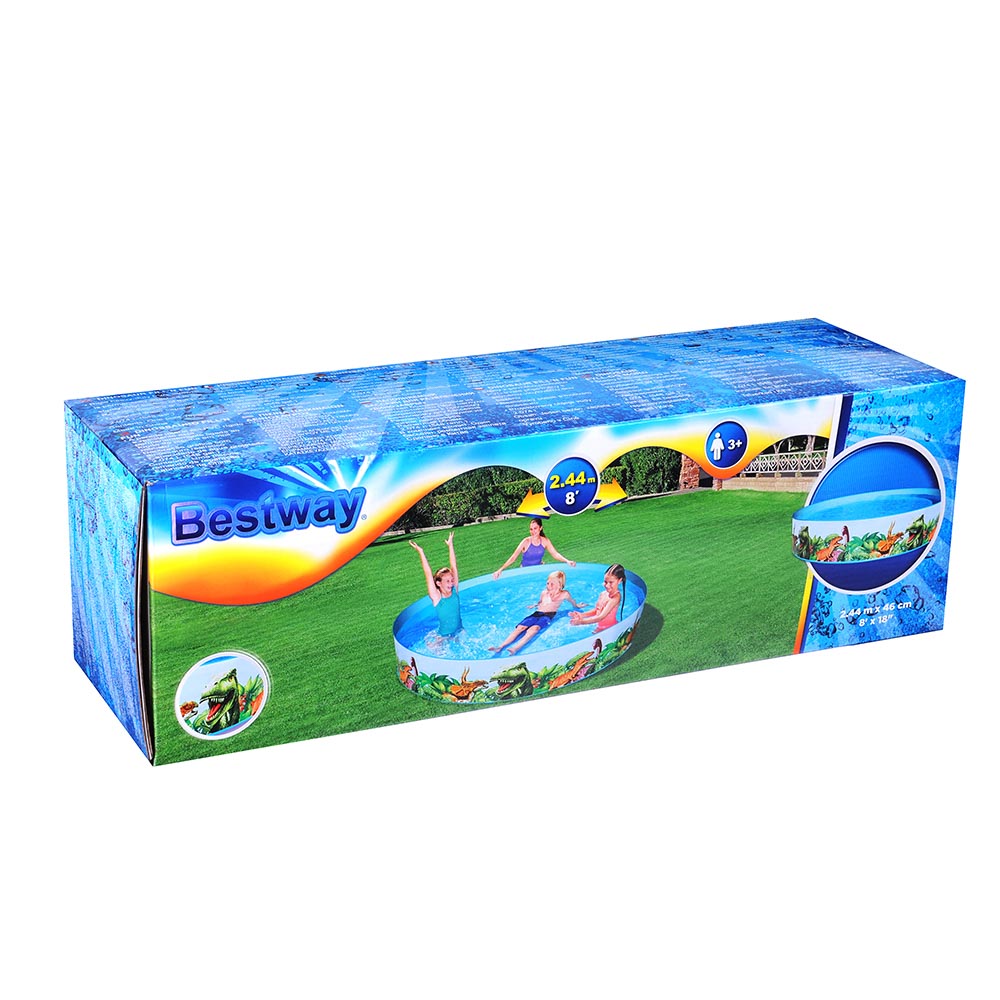 BESTWAY Игровой бассейн  DINOSAUR FILL'N FUN, ПВХ, 244х46см, 2074л, 55001, арт.№ 107-242