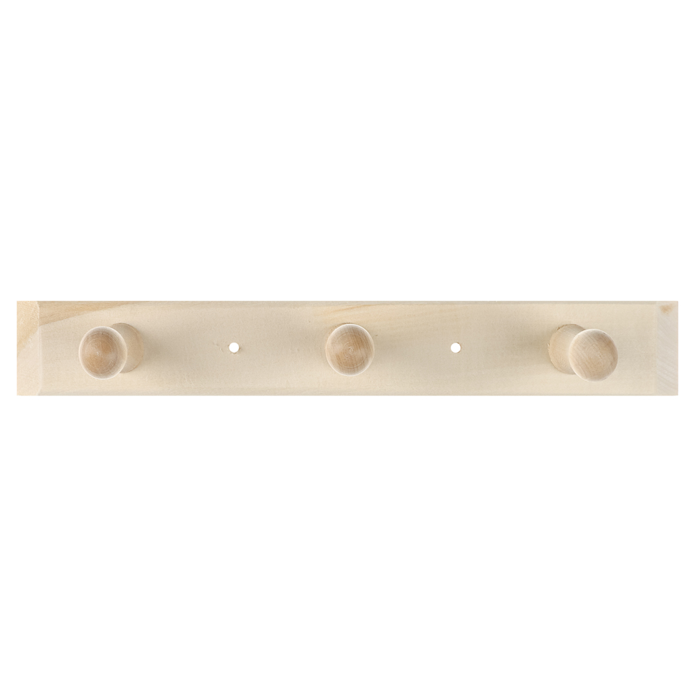 Вешалка горизонтальная 3 крючка, липа "Добропаровъ", арт.№ 364-281