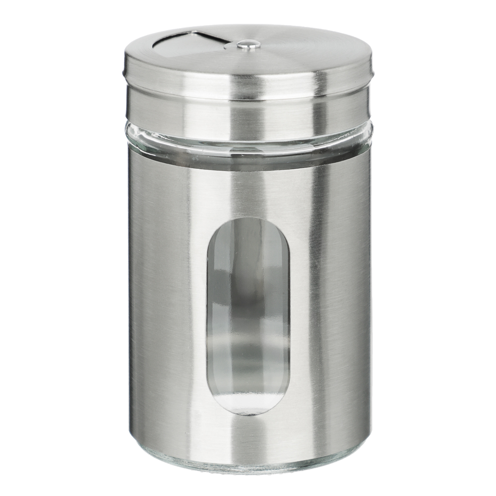 SATOSHI Набор для специй, 6шт. 15.4x15.4x16.1см, стекло, нерж.сталь, пластик, цвет серебро, арт.№ 828-336