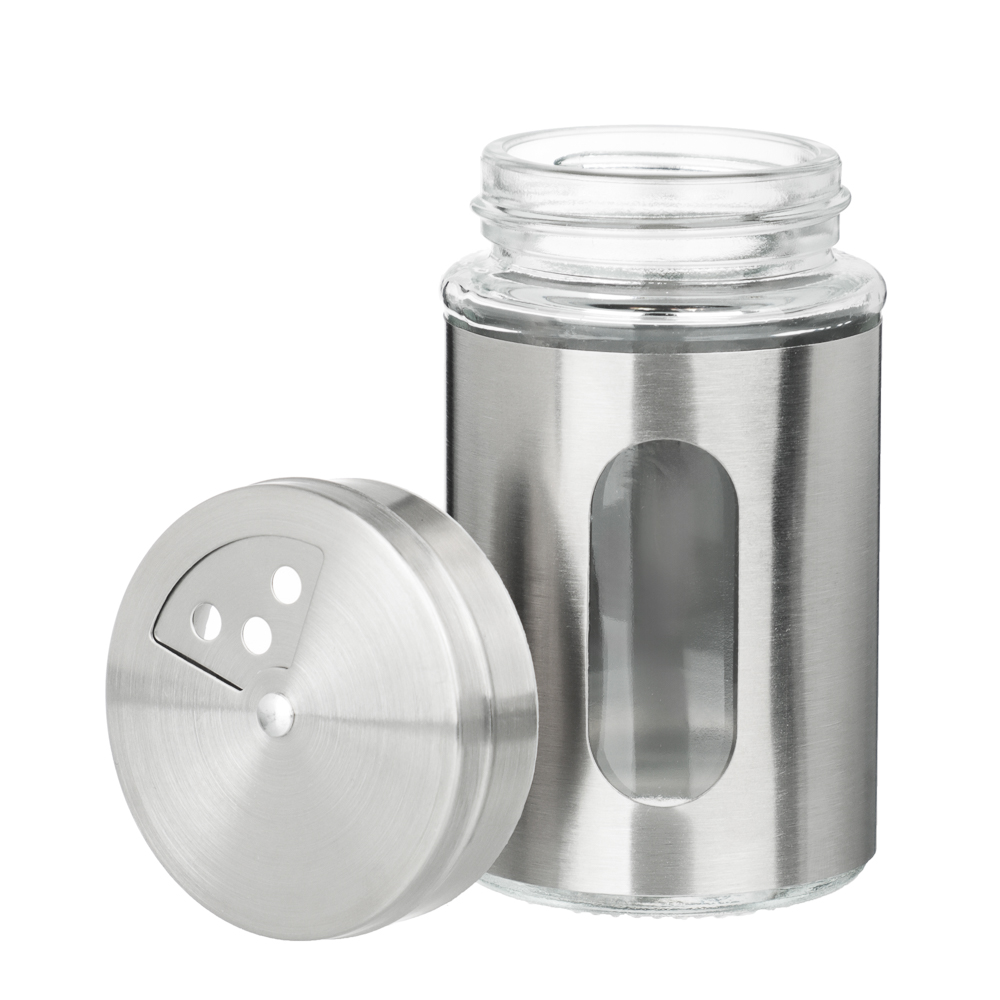 SATOSHI Набор для специй, 6шт. 15.4x15.4x16.1см, стекло, нерж.сталь, пластик, цвет серебро, арт.№ 828-336