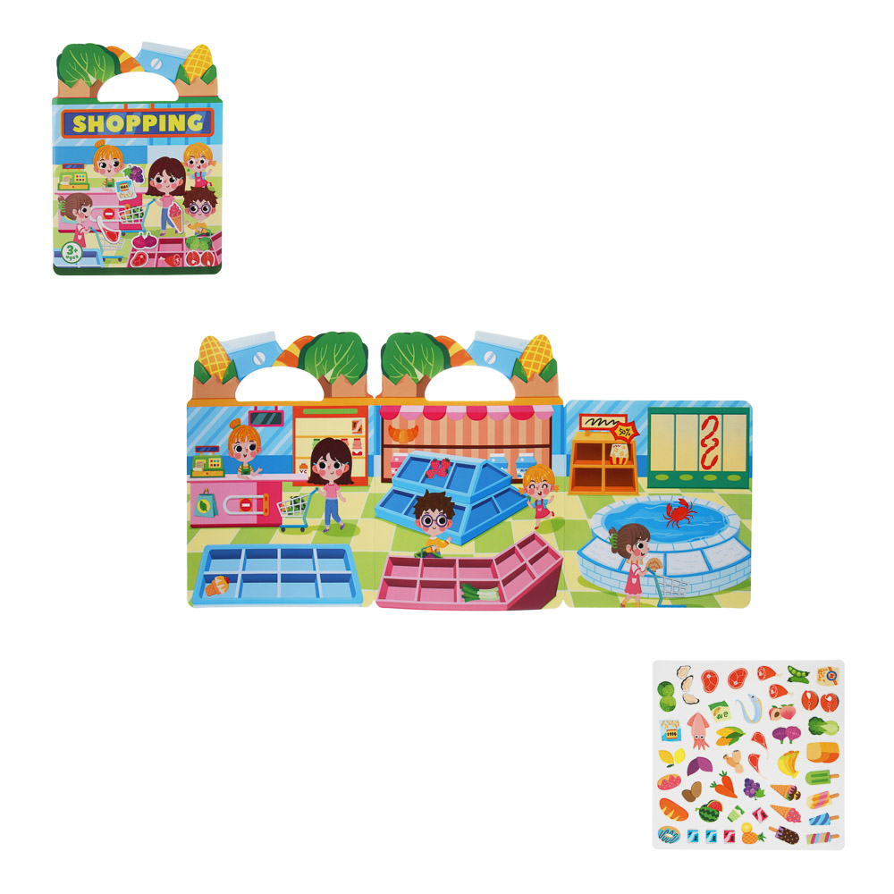 Набор многоразовых наклеек бумага, картон, 22,5х30х0,4см, 5 дизайнов, арт.№ 889-094