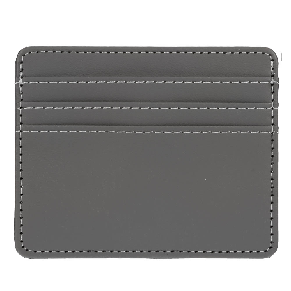 Картхолдер 10,2x0,4x8,2 см, отд д/карт, иск кожа, серый, арт.№ 303-078