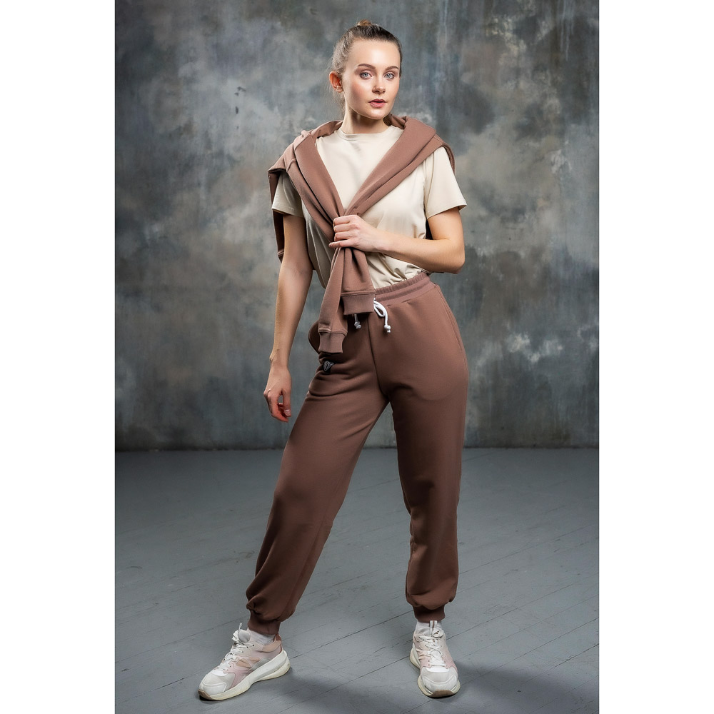BY Брюки женские, хлопок, размеры XS-XL, цвет какао, арт.№ 830-639