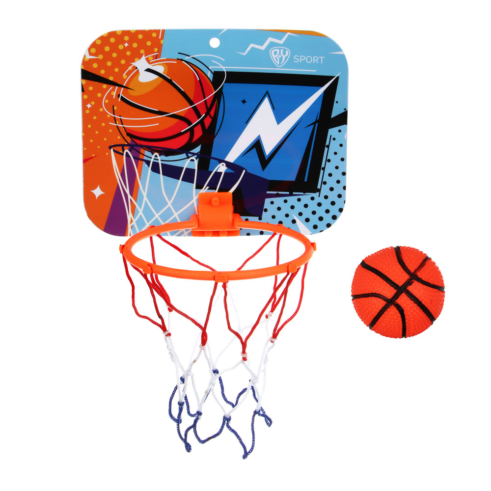Баскетбольная корзина с мячом, тм BY SPORT, 23х18см, ПВХ, арт.№ 134-111