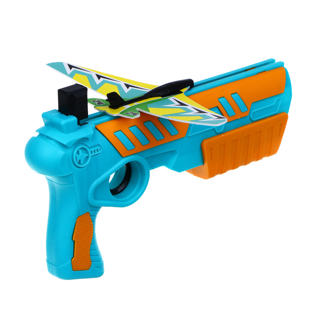 SILAPRO Набор для воздушного боя (пистолет-1шт., самолет 14х6.5см-4шт., мяч 3шт.), ABS, пенопласт, арт.№ 134-229