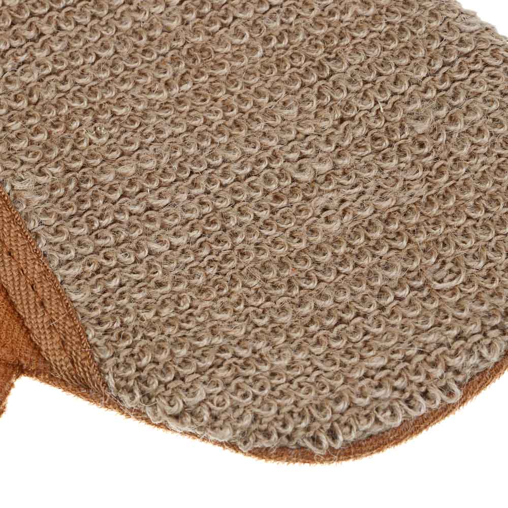 ЮL Набор ЭКО мочалка лента 68х10см, мочалка рукавица 22х18см, рами, хлопок,поролон, корица,МПБЭ24-01, арт.№ 361-141