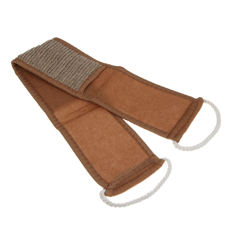 ЮL Набор ЭКО мочалка лента 68х10см, мочалка рукавица 22х18см, рами, хлопок,поролон, корица,МПБЭ24-01, арт.№ 361-141